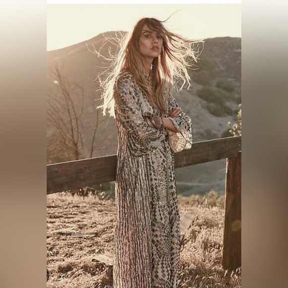 Anna Sui Silver Maxi Dress - Picture 2 of 9